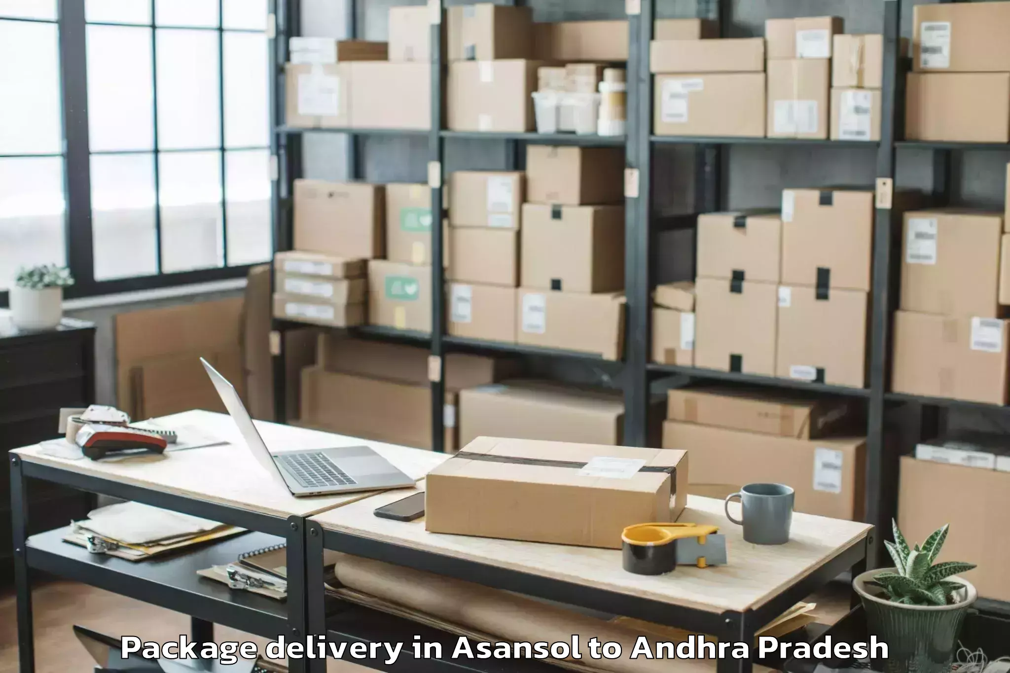 Easy Asansol to Peddapappuru Package Delivery Booking